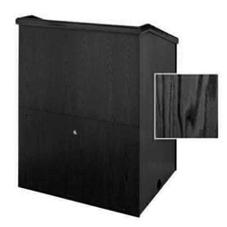 Sound-Craft MML48V-Black Lacquer on Oak Presenter Series 48"H x 48"W Multimedia Lectern with Black Lacquer on Oak Wood Veneer 